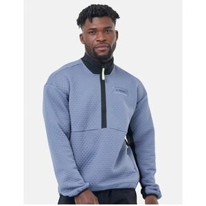 Adidas Terrex Mens‎ Blue Waffle Grid Half Zip Fleece Pullover GQ3684 Size M